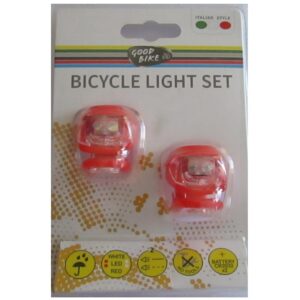 φως ποδηλατου 4 led 2 τεμ κοκκινο